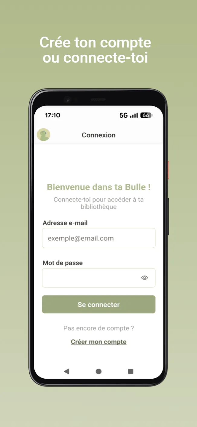 Écran de connexion